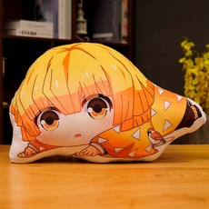 귀멸의 칼날 캐릭터 양면 쿠션 인형 베개 45cm, 젠이츠-2