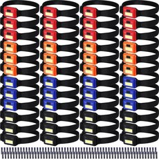 48팩 LED 헤드램프 플래시라이트 밝은 방수 토치 콥 플러드 헤드라이트 800루멘 3가지 모드 144 AAA 배터리 캠핑 밤 생존을 위한 4가지 색상