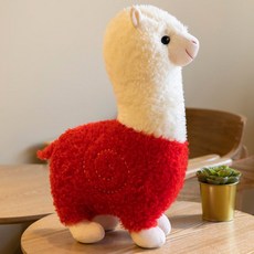 알파카 인형 대형 라마 모찌 쿠션 애착 봉제인형 생일 선물, 70cm, F. 빨강