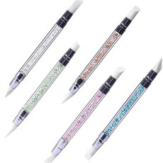 LIKENNY 네일 브러시 젤 네일 브러시 네일 아트 브러시 세트 컬러 젤네일 귀여운 젤 브러시 도트 펜 포함 젤네일 그림 그리기 브러시 셀프 네일 초보자 세트 순연습 (쌍두)