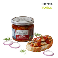 리가골드 RIGA GOLD 토마토소스 청어 병조림 병 Sprats In Tomato Sause 280g, 1개