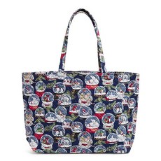 Vera Bradley 여성용 면 그랜드 토트백 스노우 글로브 - 재활용 146242