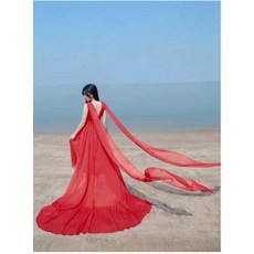 여신 쉬폰드레스 발리스윙 여행, 레드