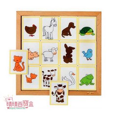 晴晴百寶盒 德國進口動物邏輯線索-寶寶 EDUCO愛傑卡 邏輯思考益智遊戲 環保無毒木製玩具, 1個