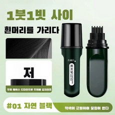 헤어펜슬 워터프루프 땀에 쉽게 빠지지 않는 탈색 커버 헤어 스틱, 15g, 01natural black x 4