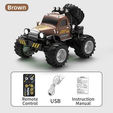 RC장난감 RCCAR 미니자동차 트레일러 드리프트 LED, 11 Brown