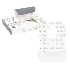 맘핸드슨 일회용 턱받이 10p, 그레이 곰곰, 5개