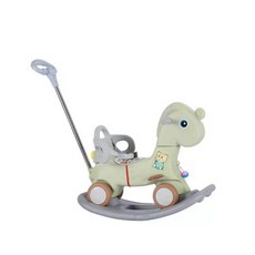 淘氣寶貝 1073新款三合一搖搖馬 全新現貨 搖搖馬 滑行車 木馬椅 生日禮物 音樂搖馬 可愛造型音樂滑行車 溜溜車, 綠色1073, 1個