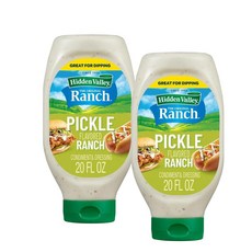 히든벨리 이지 스퀴즈 피클 플레이버 랜치 드레싱 Hidden Valley Pickle Flavored Ranch, 2개, 591ml