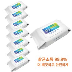 맑음 소독티슈 살균 알콜 소독 72매x8개 (에탄올 70%) cof*360Bz, 8개