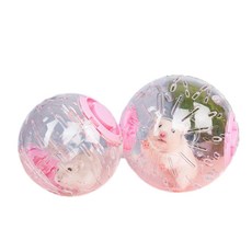 【珮慈星系】水晶球 倉鼠玩具 倉鼠球 倉鼠滾球 滾輪 寵物玩具 老鼠球 鼠球 倉鼠 倉鼠水晶球 倉鼠玩具球 倉鼠健身球 跑球, 1個, 粉色帶燈款【12公分】