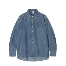 파르티멘토 남녀공용 셔츠/블라우스 Oversize Stone ing Denim Oversize Stone Washing Denim Shirts Blue