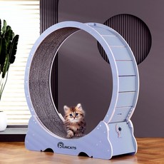 Runcats런캐츠 캣휠 캣타워 캣워크 런닝머신 스크래쳐 고양이 실내 운동훈련 헬스기구 다양한 색상 사이즈 건강항생활을위한 최고의 고양이 선물, 워싱블루, 1개