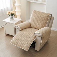 리클라이너 안락 의자 매트 커버 팔걸이 깔개 민트 덮개 1인용 소파 없음, 싱글 팔걸이  55x65cm, 백조 베이지, 1개