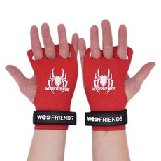 와드프렌즈 스파이더그립2 S버전 3구 크로스핏 그립 헬스장갑 좌우세트 + 시그니처 메쉬백, 레드, 1개