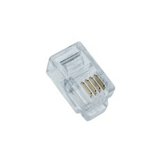 대은전자 DEK 44P-ST-031 모듈라 플러그 (RJ9/4P4C) 납작한케이블용, 12.3mm, 10개, 투명