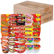 소컵라면 15종 (김치사발면2+너구리얼큰2+사리곰탕2+새우2+까르보불닭2+삼양라면2+육개장2+불닭볶음2+스낵면2+열라면2+진매2+김치도시락2+미니왕뚜껑2+도시락2+해물2), 1개