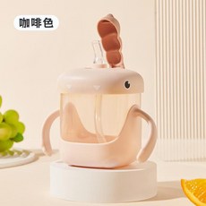 兒童防摔吸管水杯, 粉色 300ml, 1個, 300ml