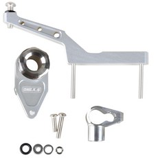 오토바이 CNC 스태빌라이저 댐퍼 컴플리트 스티어링 마운팅 브래킷 가와사키 닌자 ZX-6R ZX6R ZX636R 2023-2024-2025용 A-브래킷 실버 178899, 오토바이 CNC 스태빌라이저 댐퍼 컴플리트 스티어링 마