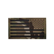 牛津布美國國旗戶外星條旗激光切割反光夜光魔鬼氈臂章 士氣魔鬼氈-桃園出貨, M00135-2   反光美國9*5CM, 1個