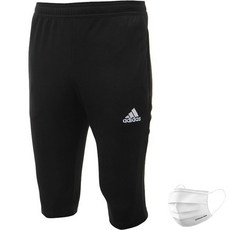 아디다스 7부 츄리닝 반바지 ENT22 블랙 남여공용 운동복 트레이닝 팬츠 + ALS 마스크