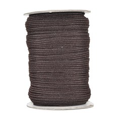 만다라 공예품 12mm 20야드 금속 은 탄성 밴드 - 평평한 코드 1/2 제작용 2인치 땋은 신축 스트랩 1개, Brown, 3/8 Inch 10mm 50 Yards