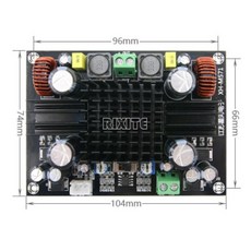 XH-M571 TPA3116D2 고출력 서브우퍼 오디오 디지털 앰프 보드 트롤리 케이스 부스트 모노 150W