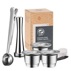 스테인레스 스틸 네스프레소 리필 가능 커피 캡슐 탬퍼 재사용 가능한 커피 포드 바리스타 에스프레소 메이커용 커피웨어 액세서리, As Picture 16