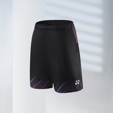 YY 時尚情侶款速乾羽球衣褲套裝 透氣排汗運動服 多功能排球網球適用, 黑色短褲,4XL