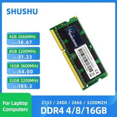 SHUSHU Memoria Ram DDR4 8GB 4GB 16GB 2133MHz 2400MHz 2666MHz 3200MHz PC4-17000 19200 21300 25600, 보여진 바와 같이, 4GBDDR42133MHz, 1개