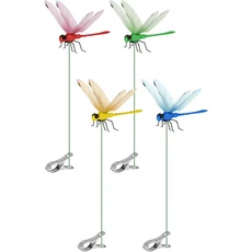 4PCS 3D 잠자리 클립 버그 Repe Llent - 실내/실외 정원 여름용 장식 사슴 및 말 파리 방지 임대, 01 멀티