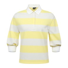 여성 퍼프소매 줄무늬 7부 티셔츠 X2TLW5450 2788477