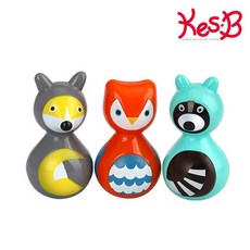 흔들흔들 일어나는 오뚝이 미니동물 3종 영유아완구, 1개