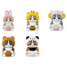 【M.M小舖】『現貨』 BANDAI 轉蛋 扭蛋 貓福珊迪動物磁鐵 貓福珊迪 磁鐵 動物 造型 貓咪 全5款, 整套(金額410，下X5)2G172