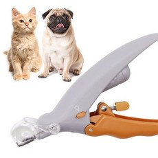구십펫 반려동물 안전 발톱깎이 LED 라이트 돋보기 화이트오렌지 1개