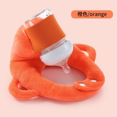 餵奶哺乳枕 嬰兒定型枕 自助喝奶枕 餵奶枕 餵奶神器 嬰兒餵奶枕 懶人哺乳枕 寶寶餵奶瓶支架 自動餵奶枕頭 防吐奶溢奶枕, 純橙色喝奶墊
