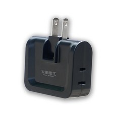 MAX STAR 台灣製三插轉接插頭，擴充插座，簡約設計，居家辦公適用, 黑色, 1個