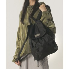 MASMARULEZ 304 Nylon draw flap backpack _ Black 5011756529 376541
