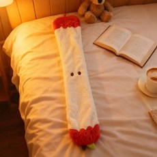 青紅蘋果熱水袋 加長款特大舒適暖水袋 - 臺灣出貨 冬天被窩暖手腳暖床防爆神器, 1個, 紅蘋果,80cm（單獨枕套）