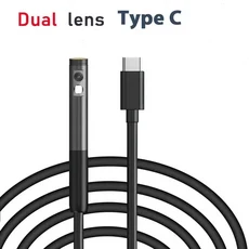 IOS 용 INSKAM 내시경 검사 카메라 iphone 마이크로 USB/Type-C 미니 방수 파이프 라인, 01 CHINA, 02 3m, 01 Dual lens for type c