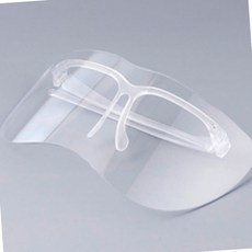 고내구성 안경형 안면보호대 투명 보안경 페이스쉴드 선박용 고글 레저 벌초, 화이트