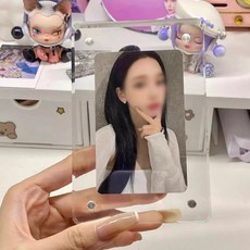 커버풀 포카액자 투명 아크릴 포토 카드 사진 스탠드 미니 거치대 탁생 폴라로이드 아이돌, 액자+거치대, 1개, 액자+거치대