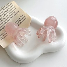 포플러 문어괄사 두피 마사지기, 핑크, 2개