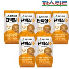 (대영) 파스퇴르 단백질 플러스 곡물맛 프로틴음료, 195ml, 6개