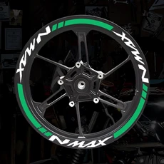 호환 NMAX 오토바이 휠 허브 스티커 전동 자전거 액세서리 스쿠터 림 스트립 Yamaha Nmax 125 155 160 용, 05 Reflective Green