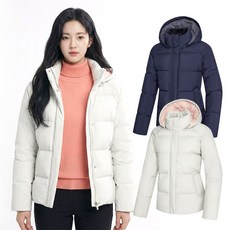 비티알 비티알 여성 겨울 웰론 후드탈부착 골프 헤비 패딩 자켓 BSC804SO3W