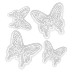 2 3D 나비 실리콘 초콜릿 몰드 세트 베이킹 DIY 공예 비누 수지 모양의 아이스 큐브 트레이용 논스틱 퐁당 캔디, 2 3D 나비 실리콘 초콜릿 몰드 세트, 베이킹, DI