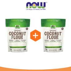 1+1 나우푸드 코코넛 가루 454g 파우더 분말 식이섬유 칼슘 철분 칼륨 무설탕, 2개