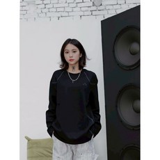 PANDA秋冬新款特殊車線質感長T 柔軟舒適 時尚百搭, 黑,XL, 1個