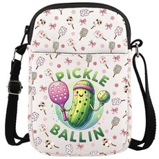 WCGXKO 재미있는 피클볼 선물 피클 발린 메신저 백 트렌디한 애호가 크로스백 B 크로스백 452797